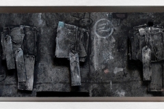 Odkrywka - Liber Manu Scriptus - Artefakty (2011,79x79cm, akryl, karton, assemblage)