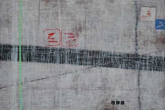 34. Zapis- INFO (2007, 70x100cm, akryl, karton)