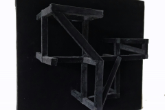 Kulig Marek, Constellatio - Constructione II, 53x59x22 cm, assemblage, czarny aksamit, 2022