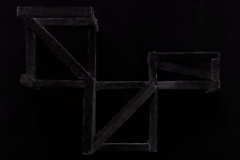 Kulig Marek, Constellatio - Constructione II, 2022, 53x59x22 cm, assemblage, czarny aksamit