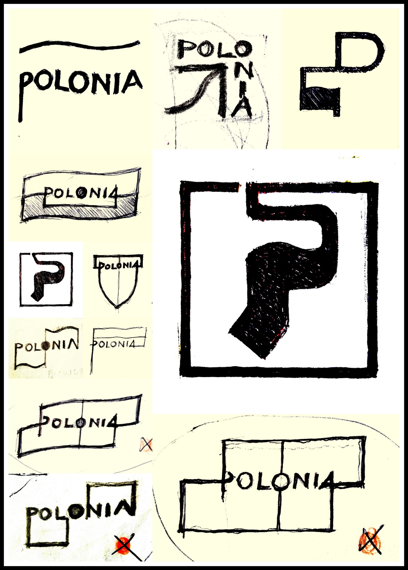 Projekty koncepcyjne logo dla „PHU Polonia”, Wrocław, 2008