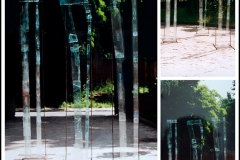 Kreacja postaci - instalacja (wys. 220cm, szkło, metal), 1995